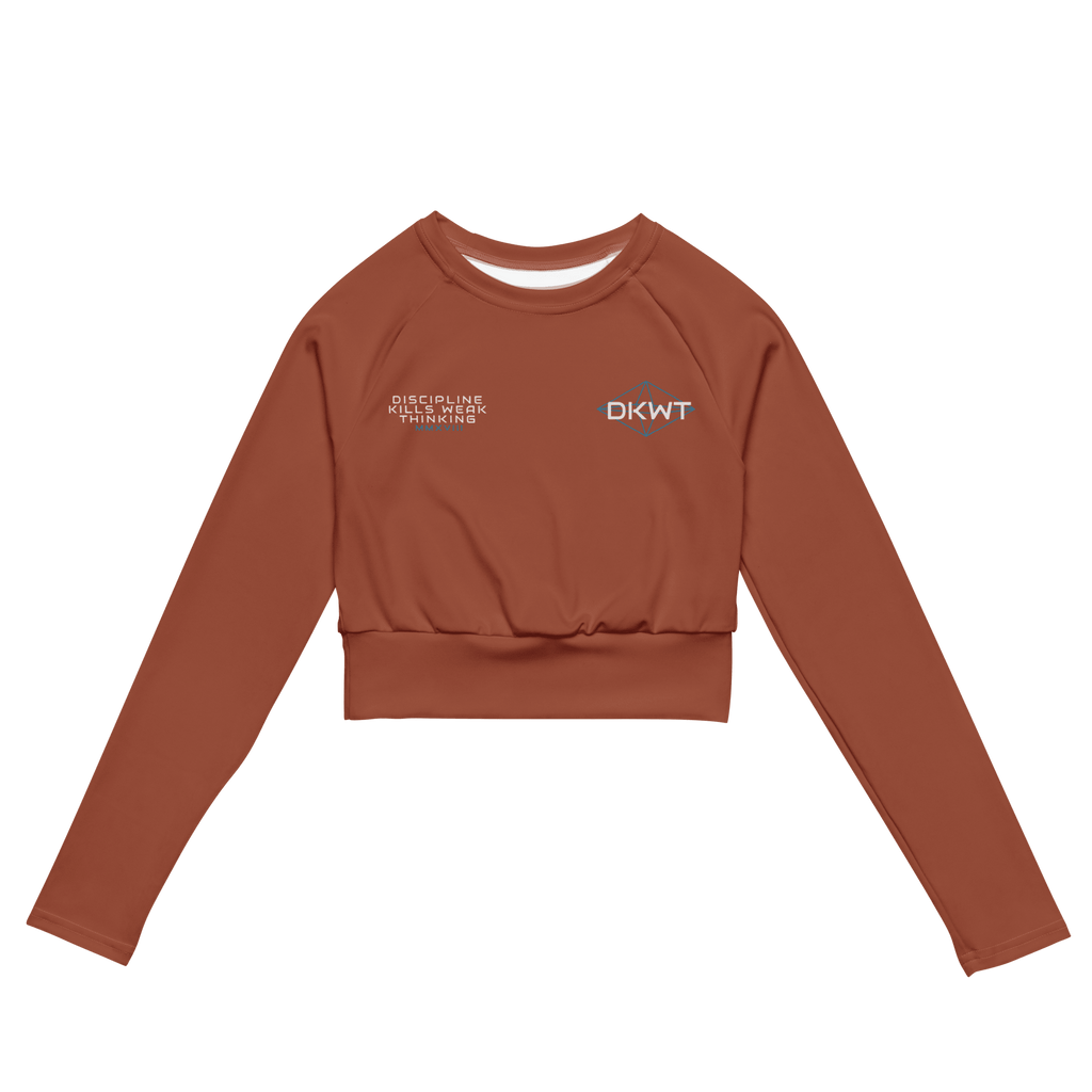 Discipline Kills Weak thoughts Long - sleeve crop top - Phase Zero Co
