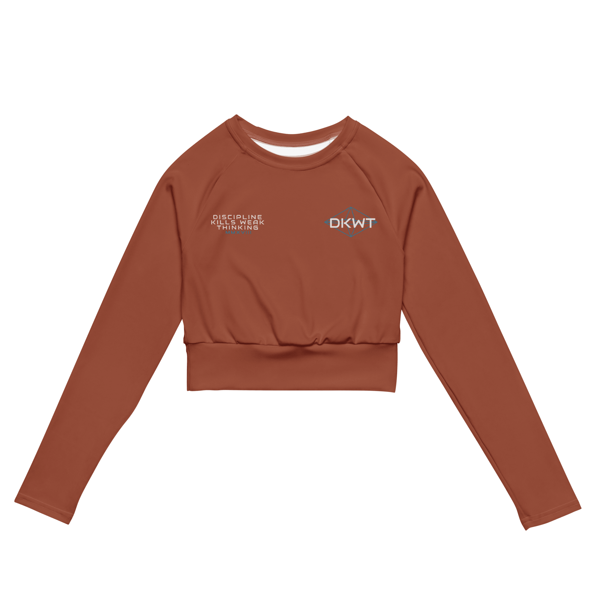 Discipline Kills Weak thoughts Long - sleeve crop top - Phase Zero Co