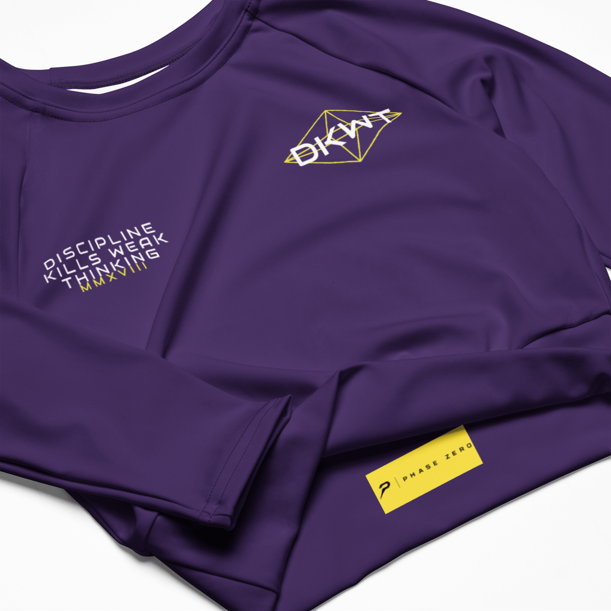 DKWT Purple Long - sleeve Crop Top - Phase Zero Co