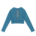 DWKT Dusty Cyan Long - sleeve Crop Top - Phase Zero Co
