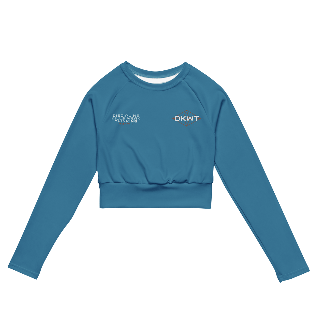 DWKT Dusty Cyan Long - sleeve Crop Top - Phase Zero Co