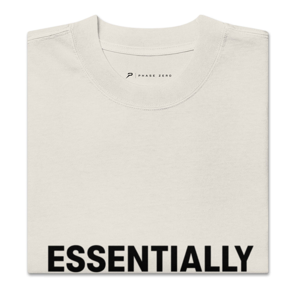 Essentially Fear of Being Average Oversized Tee - Phase Zero Co