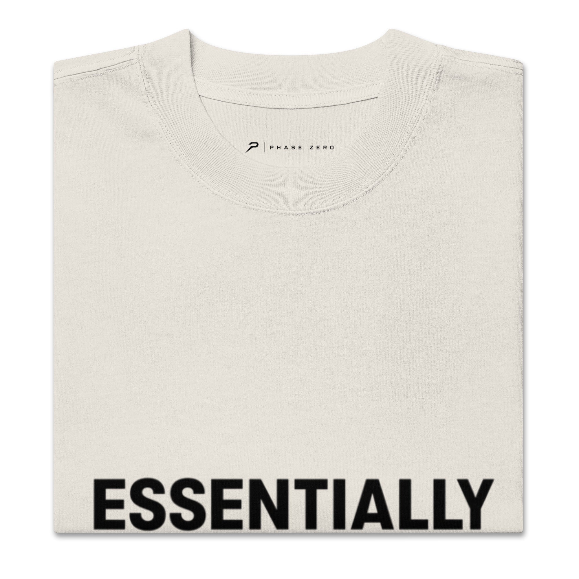 Essentially Fear of Being Average Oversized Tee - Phase Zero Co
