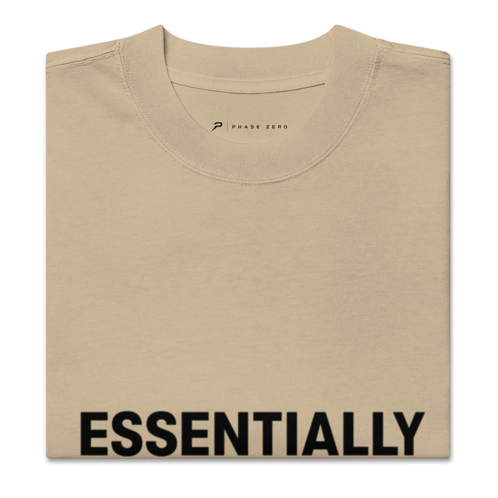 Essentially Fear of Being Average Oversized Tee - Phase Zero Co