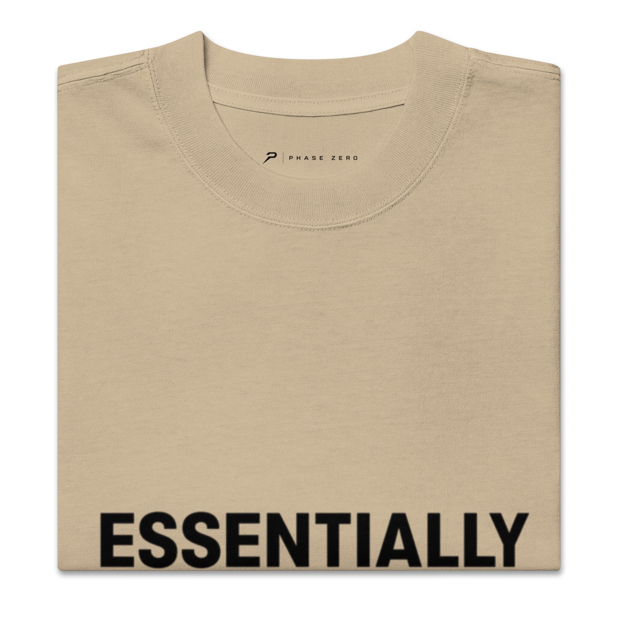 Essentially Fear of Being Average Oversized Tee - Phase Zero Co