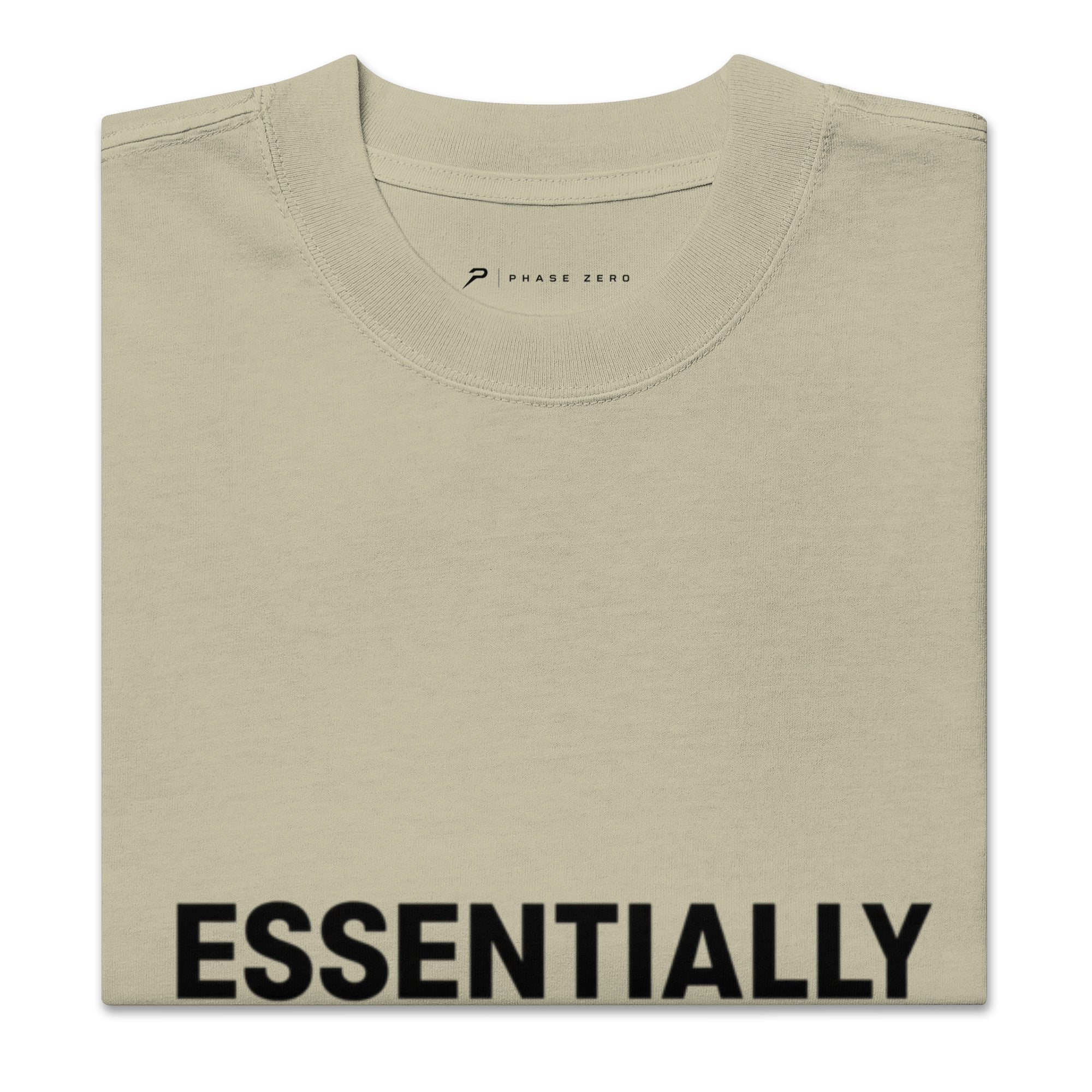 Essentially Fear of Being Average Oversized Tee - Phase Zero Co