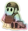 Ghosty Holographic Sticker - Phase Zero Co